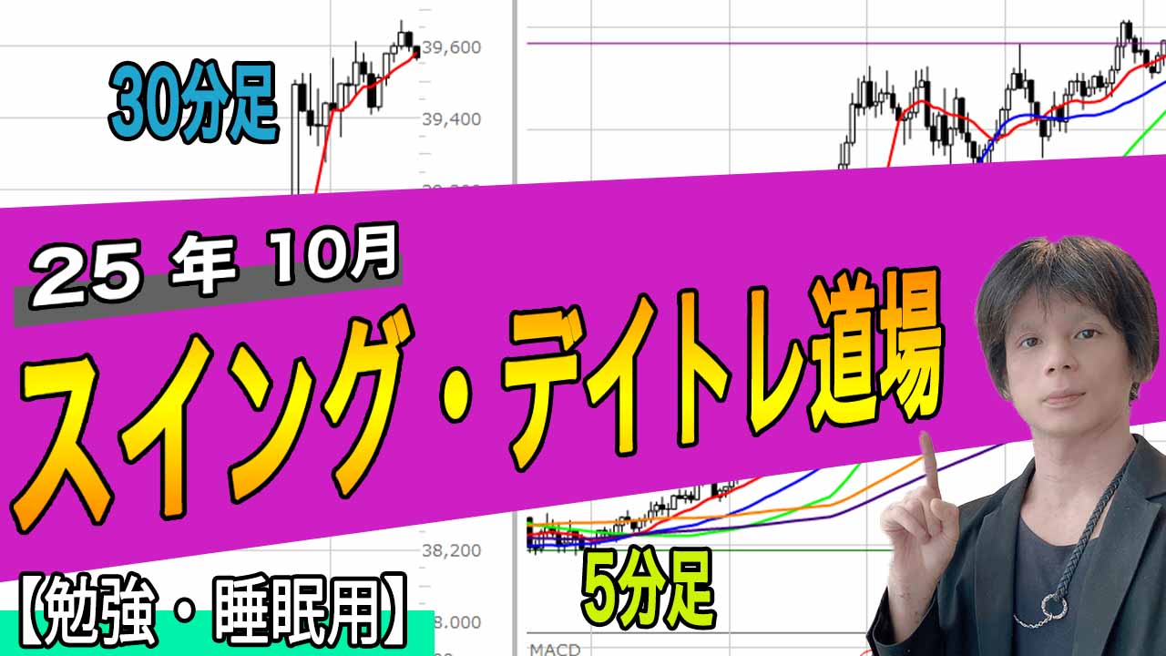 デイトレ・スイング道場【25年10月】株式投資トレードガチ解説 ~勉強、睡眠用~
