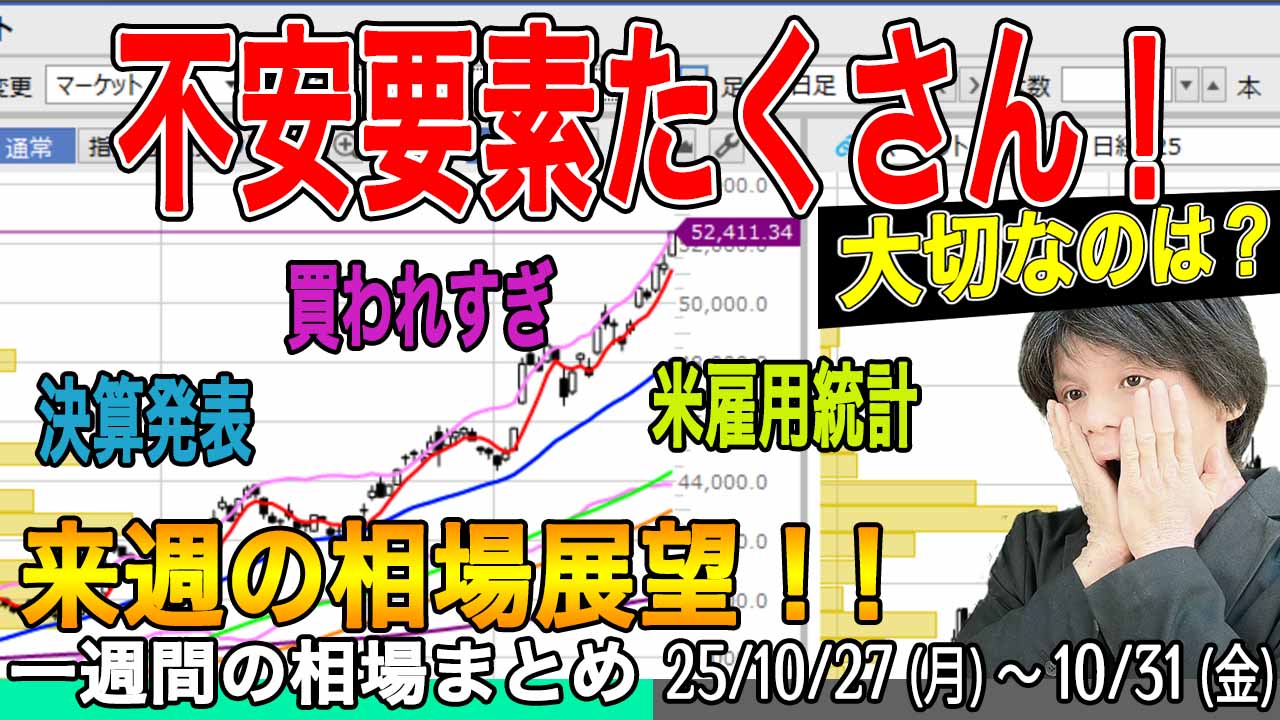5万円達成到達の日経平均、米雇用統計の影響は？【来週の展望25年11月2日号】投資トレードガチ解説